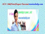 ACC 206(New)  Expect Success/newtonhelp.com