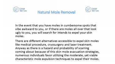 Natural Mole Removal