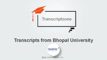 Transcripts from Bhopal University (1)