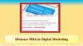 Distance MBA in Digital Marketing PowerPoint PPT Presentation