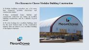 Five Reasons to Choose Modular Building Construction