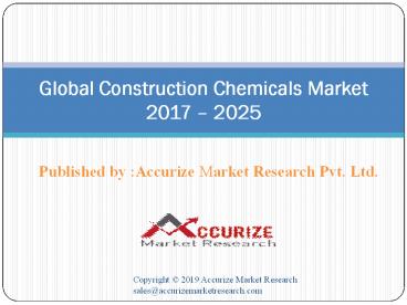 Construction Chemicals Market