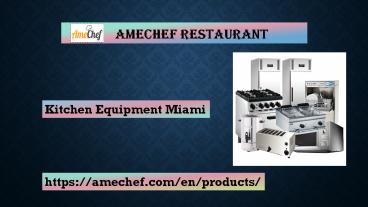 Kitchen Equipment Miami