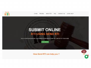 How to file RTI online