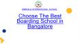 Choose the best boarding school in bangalore PowerPoint PPT Presentation