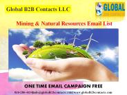 Mining & Natural Resources Email List