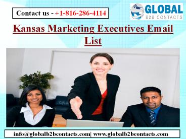 Kansas Marketing Executives Email List