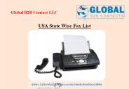 USA State Wise Fax List
