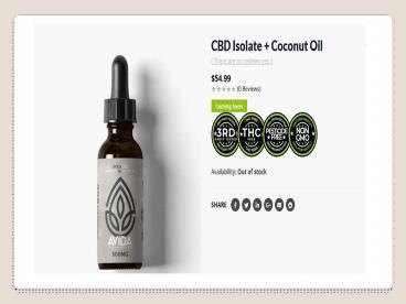 CBD Isolate + Coconut Oil