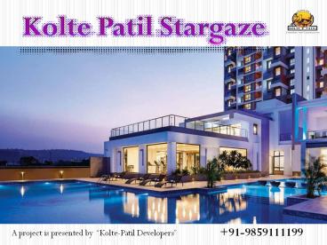 Kolte Patil Stargaze residential unit in Pune by Kolte Patil