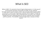 What is SEO