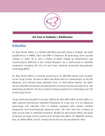 IUI Cost in Kolkata | ElaWoman