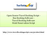 Open Source Travel Booking Script