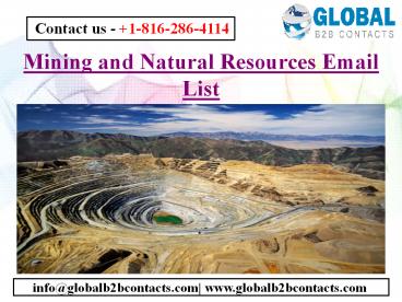 Mining and Natural Resources Email List