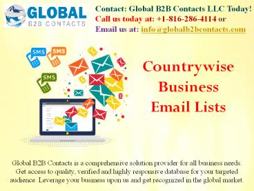 Countrywise Business Email Lists