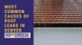 Most Common Causes of Roof Leaks in Denver PowerPoint PPT Presentation