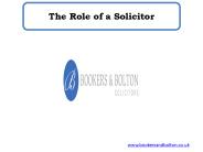 The Role of a Solicitor