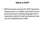 Web Technology- PHP