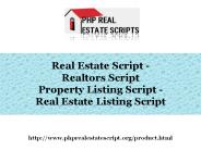 Real Estate Script - Realtors Script