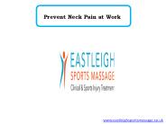 Prevent Neck Pain at Work