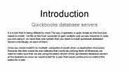Quickbook database servers