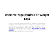 Easy & Effective Yoga Mudra For Weight Loss