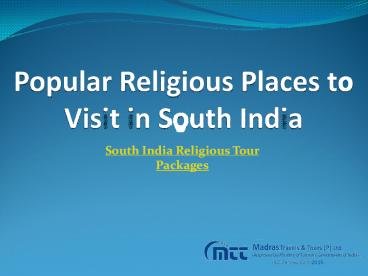 Popular Religious Places to Visit in South India