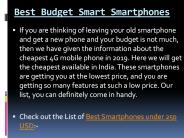 Best Budget Smartphones under 250 USD