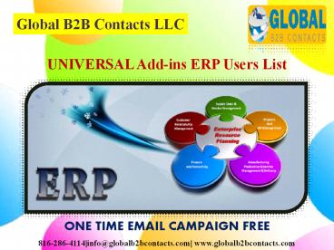 UNIVERSAL Add-ins ERP Users List