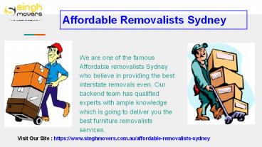 Affordable Removalists Sydney