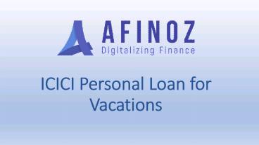 ICICI Personal Loan for vacations