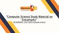 Computer Science Study Material on Extramarks PowerPoint PPT Presentation