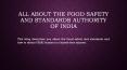 All about the Food Safety and Standards Authority of India PowerPoint PPT Presentation