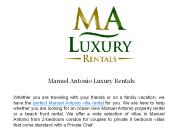 Manuel Antonio Villa Rentals