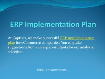 PPT – ERP implementation plan PowerPoint presentation | free to ...