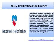 AED / CPR Certification Courses