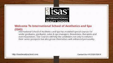 Masters Program In Cosmetology | isas