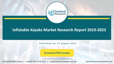 Inflatable Kayaks Market Research Report 2019-2023