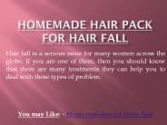 Homemade hair pack for Hair fall