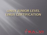 Linux Junior Level Linux Certification