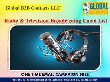 Radio & Television Broadcasting Email List