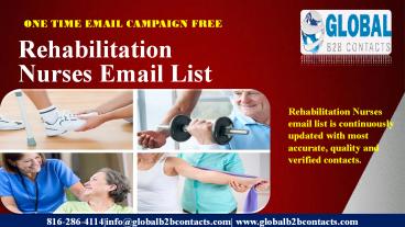 Rehabilitation Nurses Email List