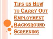 How to Conduct Employment Background Screening?