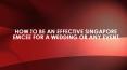 Singapore Emcee | Effective for a wedding or any event (1) PowerPoint PPT Presentation