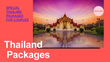 Thailand Tour Packages and Popular Destinations