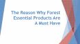 The Reason Why Forest Essential Products Are A Must Have PowerPoint PPT Presentation