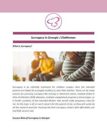 Surrogacy in Georgia | ElaWoman