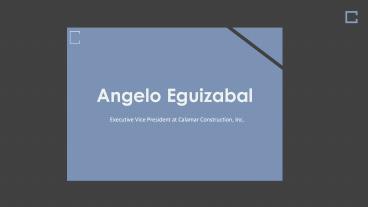 Angelo Eguizabal - Provides Consultation in Real Estate Development