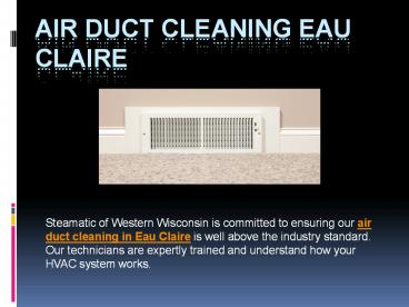 Air Duct Cleaning Eau Claire