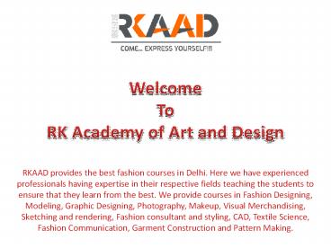 Fashion Designing Institute in Delhi